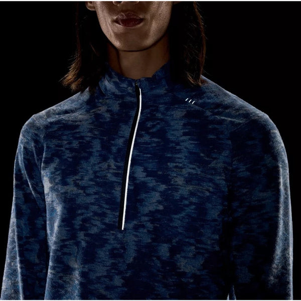 Lululemon Surge Warm Half Zip Pullover Blue Camo Rulu Running Gym Mens XL