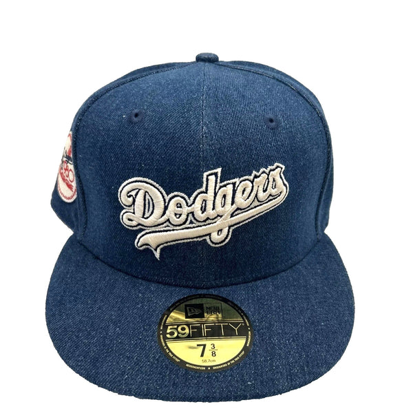 Los Angeles Dodgers Denim 1980 All Star Hat MLB New Era 59FIFTY Fitted Sz. 7 1/2