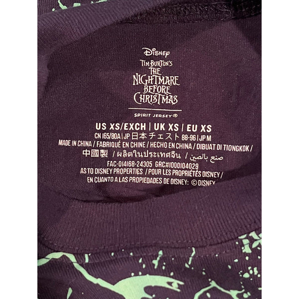Disney Oogie Boogie Glow Dark Spirit Jersey XS NWOT Nightmare Before Christmas