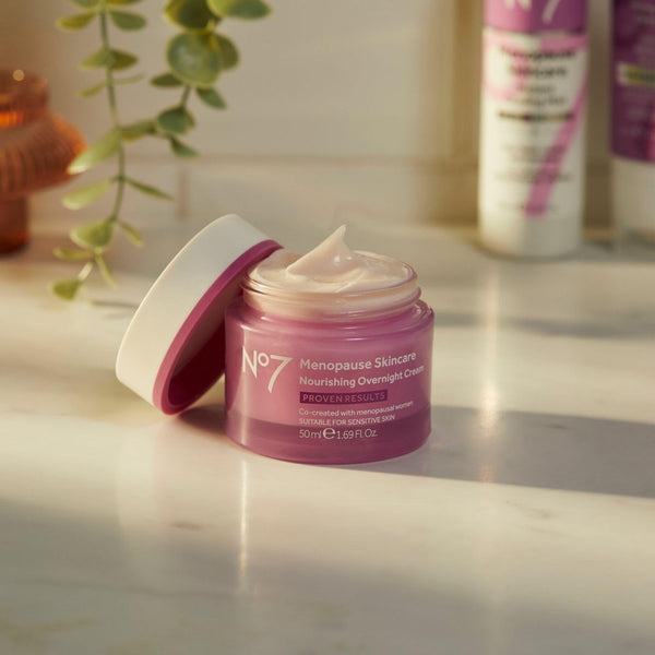 No7 Menopause Skincare Nourishing Overnight Cream 1.69oz NIB Anti Aging Hydrate