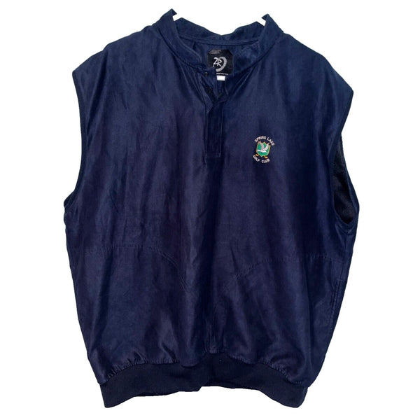 Zero Restriction Spring Lake Golf Vest Sz. L Houndstooth Microsuede 1/4 Snap