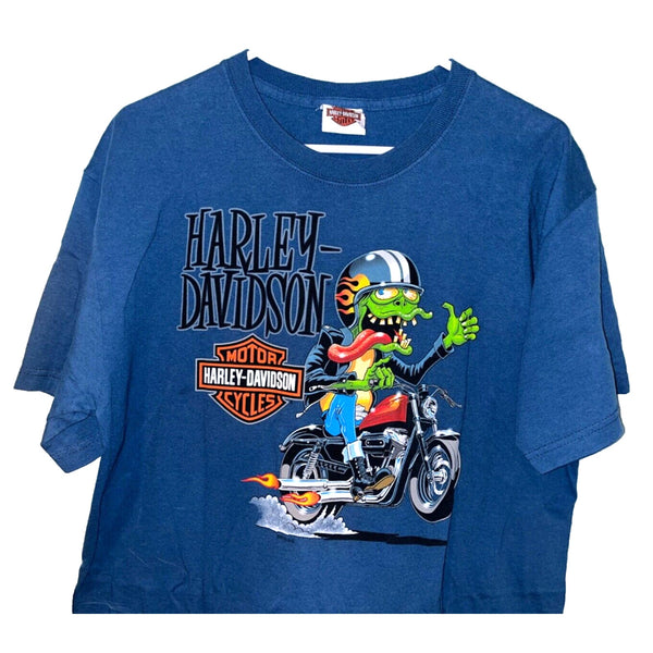 Harley Davidson Riding Caricature Chester Spring Pennsylvania Sz M Biker T Shirt