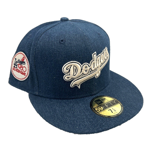 Los Angeles Dodgers Denim 1980 All Star Hat MLB New Era 59FIFTY Fitted Sz. 7 1/2