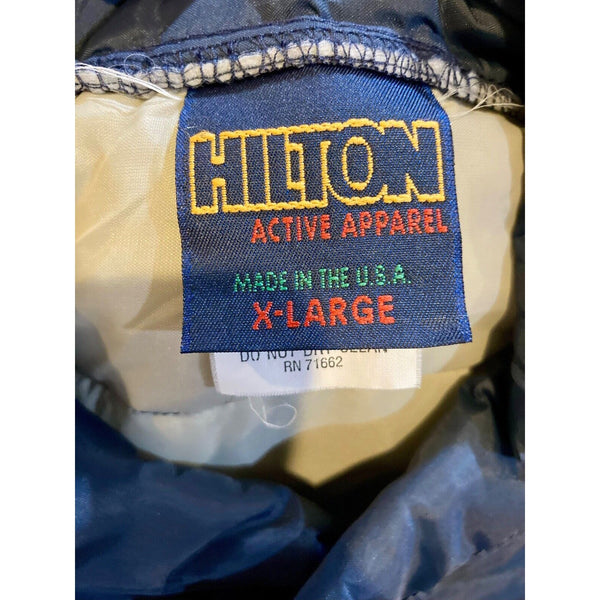 Drake’s Cakes Hilton Active Apparel Puffer Vest XL Snap Down Made In USA Vintage