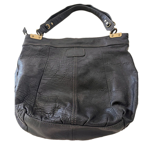 Fossil Large Leather Bucket Shoulder Bag Vintage EUC