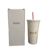 Benefit Kiss Tints 2020 Tumbler Soda Drink Straw Hard Plastic Cup White