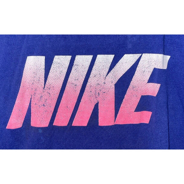 Nike Shirt Adult Sz. L Short Sleeve Graphic Athletic Tee Spellout Vintage USA