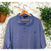 Polo Ralph Lauren Golf Polo 4XB Blue Stripe Pima Soft Touch Big Cotton Shirt