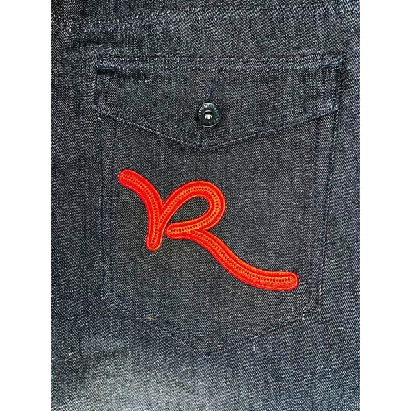Rocawear Jeans 48x32 Vintage Deadstock Classic Fit R Flap Raw Black Red NWT