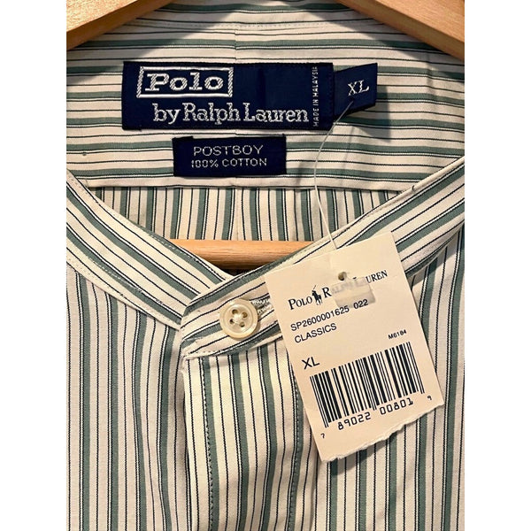 Polo Ralph Lauren Postboy Striped Button Shirt XL Deadstock NWT Vintage