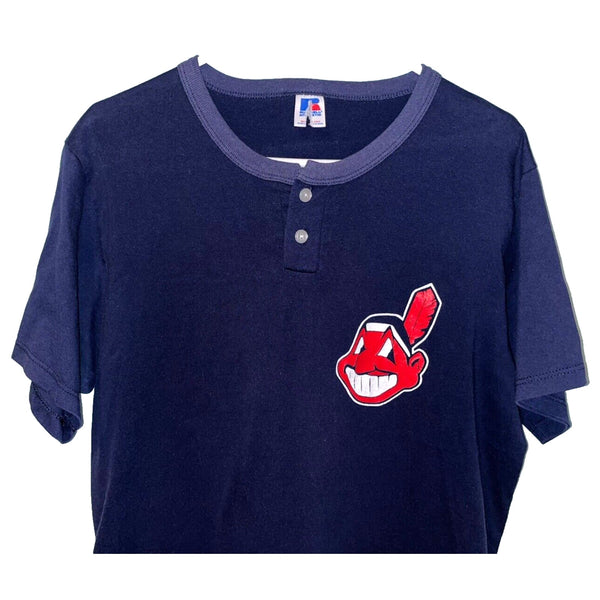 Cleveland Indians Chief Wahoo Russell Athletic Vintage T-Shirt Mens M Made USA