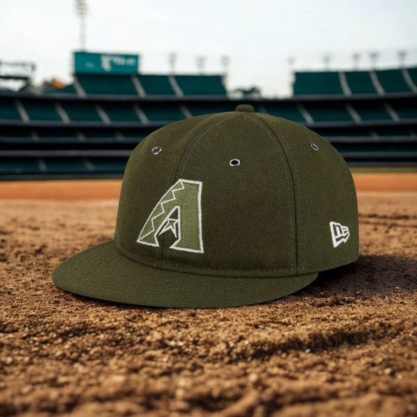 Arizona Diamondbacks New Olive Wool Retro Crown 59FIFTY Fitted Hat Sz. 7 1/2