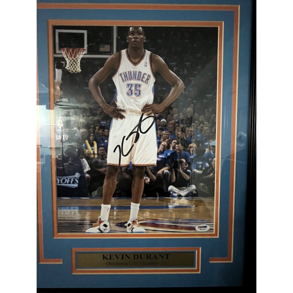 Kevin Durant Signed Autographed Framed Oklahoma City Thunder 11x14 Photo PSA DNA