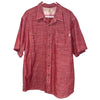 Woolrich Button Front Shirt Atlas 2XL Heather Wine Chambray Cotton Short Sleeve