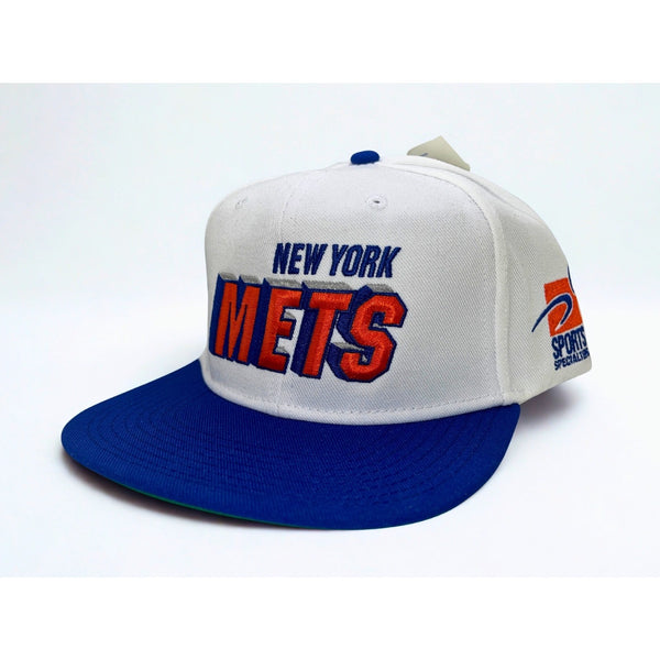 New York Mets Sports Specialties White Dome Snapback Hat NWT Rare Deadstock
