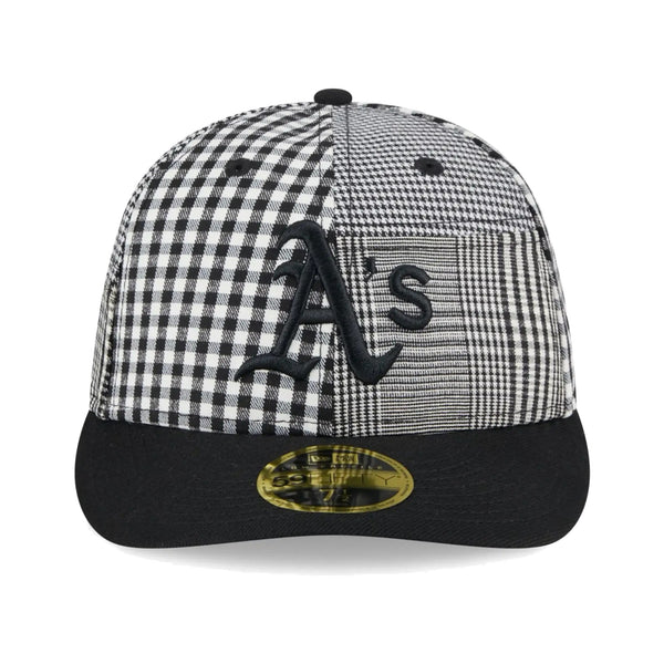 Oakland Athletics MLB Plaid 59FIFTY Fitted Hat 7 3/8 Patch Low Profile RARE