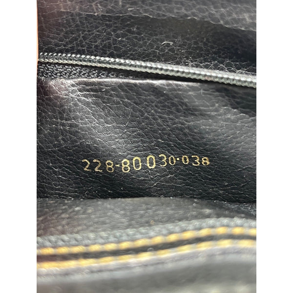 Fendi Purse PEQUIN BAG Striped Leather Gold Modern Pockets Organizer VNTG