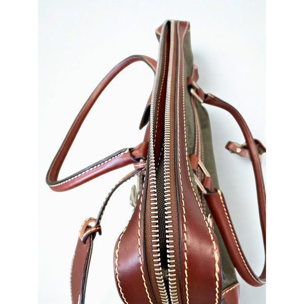 Dooney & Bourke HP65C Double Pocket Tote Hunter NWT Serial K6253580