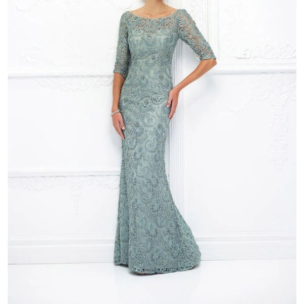 Ivonne D Exclusively for Mon Cheri 118D06 Dress Sz. 16W SAMPLE Sea Foam