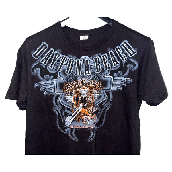 Daytona Beach 2011 Bike Week 70th Annual Biker Rally T-Shirt Tee Sz. L