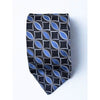 Gucci Geometric Silk Tie Blue Black Gray 100% Silk Made in Italy
