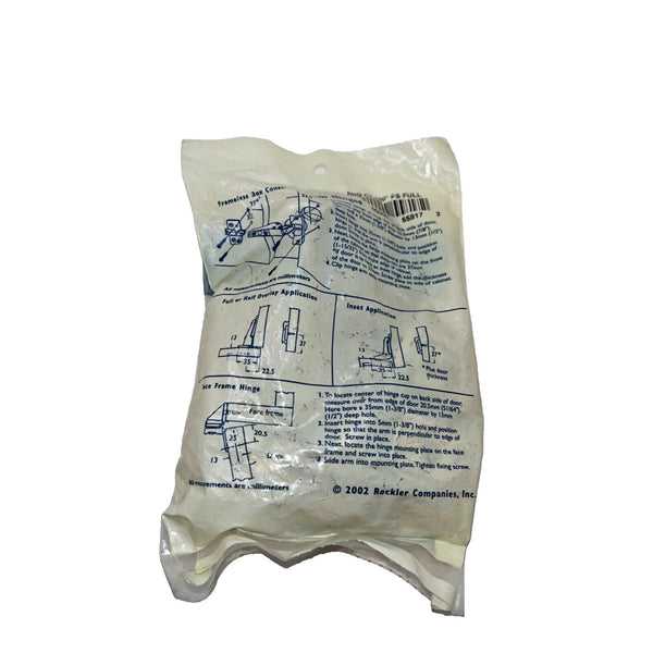 Rockler Blum Full Overlay Blum 120 Clip Top Snap Close Hinges Pair