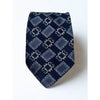 Gianni Versace Silk Tie Baroque Geometric Navy Gold Italy Vintage Medusa Luxury