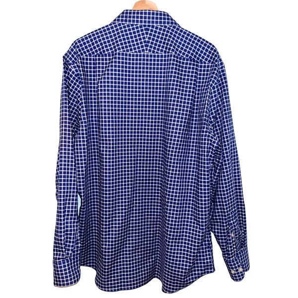 Charles Tyrwhitt Dress Shirt Non Iron Slim Fit Cotton Check Men's Sz. XL