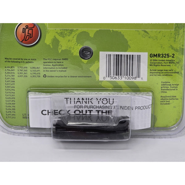 Uniden GMR325-2 Two Way Radios 3 Mile Walkie Talkies 22 Channels New Sealed