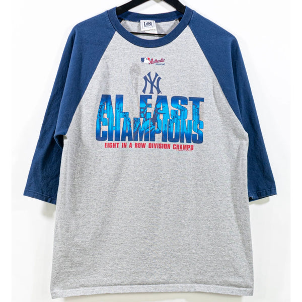 New York Yankees 2005 AL East Champions MLB Lee Sport 3/4 Sleeve T-Shirt Sz. XL