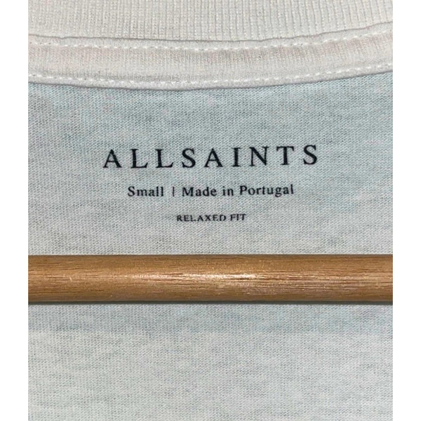 AllSaints Orbit Crew T Shirt Mens Small White Out Of This World Relaxed Fit