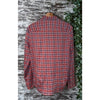 Faherty Coastline Knit Shirt Men's S River Rose Pink Blue Plaid Button Down EUC