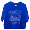 Harley Davidson Portsmouth, Virginia Marines Blueprint XL Rare Biker T Shirt Tee
