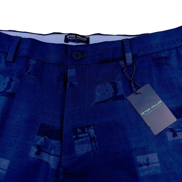 Peter Millar Surge Course Journal Golf Shorts Navy 40 NWT Performance Stretch
