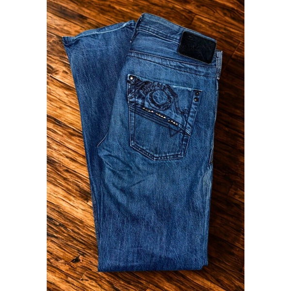 Diesel Timmen 008GE Jeans W31 L34 Button Fly Straight Fit Y2K Studded