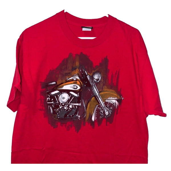 Harley-Davidson Smoky Mountains Maryville TN Biker T-Shirt Red Men's Large Rare