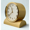 Tiffany & Co Swiss Quartz Brass Desk Clock Roman Numerals Gold Tone Switzerland
