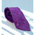 Yves Saint Laurent Vintage 80s Silk Tie Purple Geometric Handmade Italy Luxury