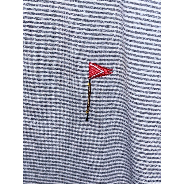 Holderness & Bourne Long Sleeve Polo Men’s M Gray Stripe Watchung Valley Golf