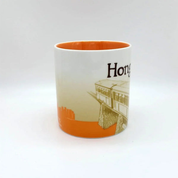 Starbucks Hong Kong Global Icon Collector Series Mug 2009 16oz Orange White