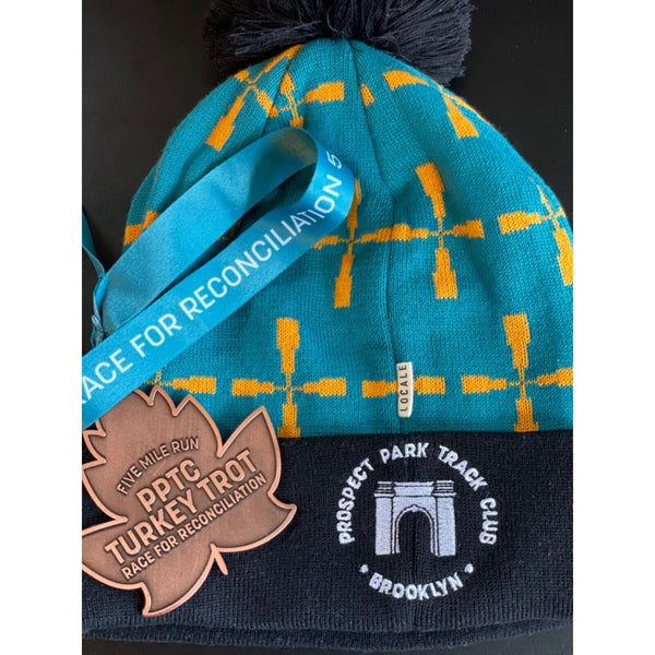 Prospect Park NY Turkey Trot Winter Hat Beanie RARE Locale NYC