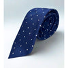 Charles Tyrwhitt Men’s 100% Silk Tie Blue Polka Dot Classic Necktie EUC