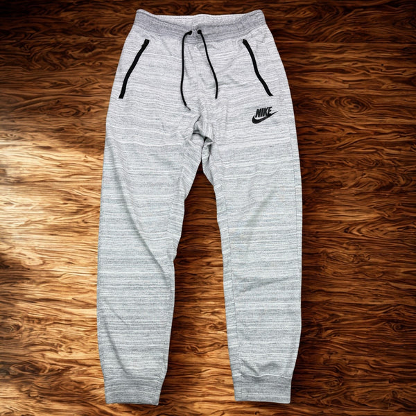 Nike Tech AV15 Joggers Men M Gray Advance Knit Sweatpants Zip Pockets