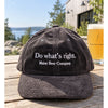 Maine Beer Company Do What's Right Corduroy Hat Cap Adjustable Strapback Gray