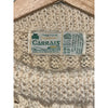 Carraig Donn Aran Irish Wool Sweater Men's S Cream Cable Knit Fisherman Handmade