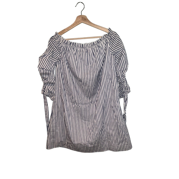 Pookie & Sebastian Flo Chandelier Striped Dress Size L NWT MSRP $88