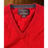 Black Brown 1826 Men’s Red 100% 2-Ply Cashmere V-Neck Sweater Size M Luxury