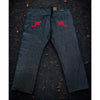 Rocawear Jeans 48x32 Vintage Deadstock Classic Fit R Flap Raw Black Red NWT