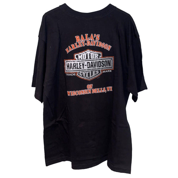 Harley Davidson Wisconsin Diverse Power Bald Eagle USA 2XL Rare Biker T Shirt