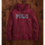 Polo Ralph Lauren Hooded T Shirt XL Maroon Big Logo Jersey Hoodie Tee Preppy